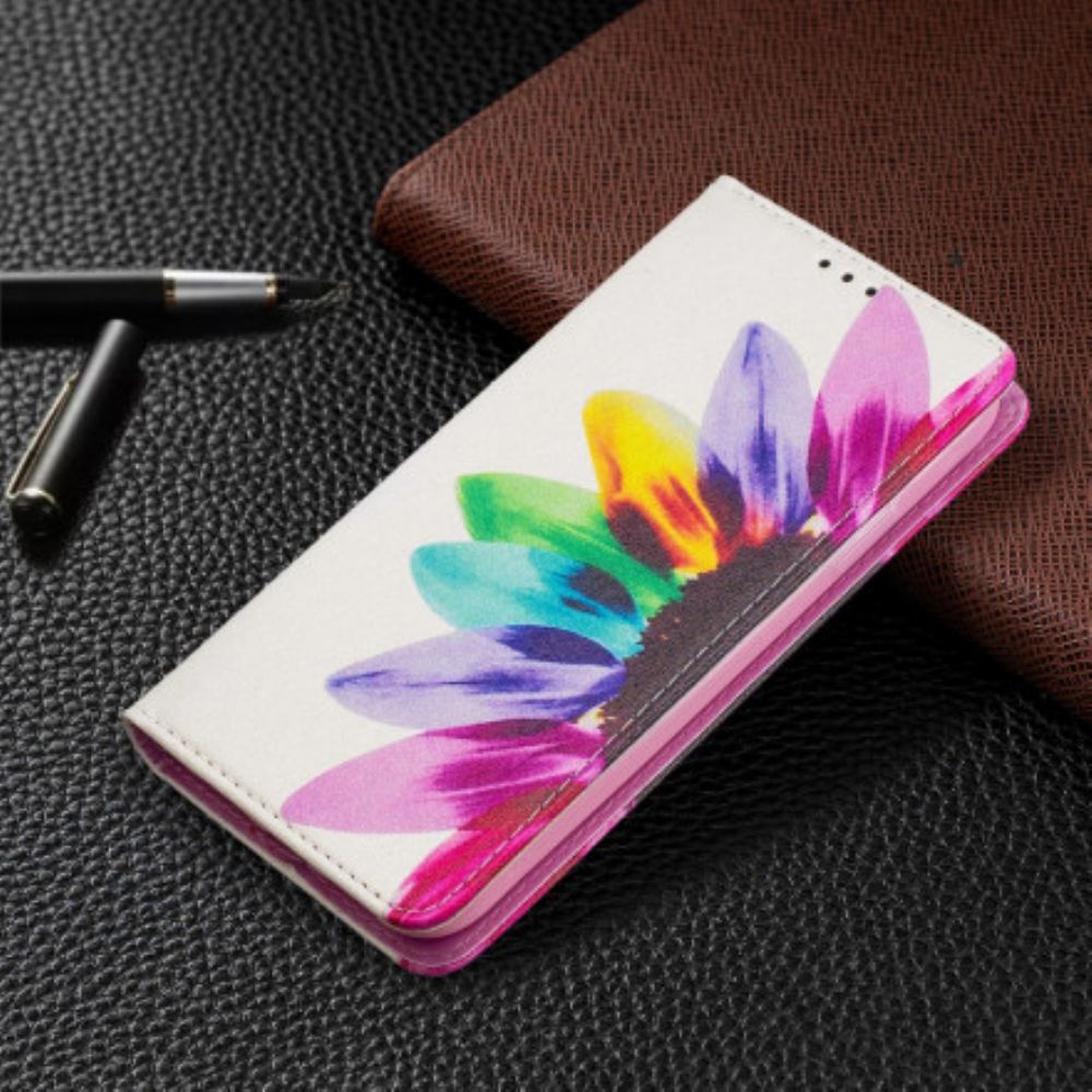 Kryty Na Mobil Na iPhone 11 Flipové Pouzdro Květina Akvarelu