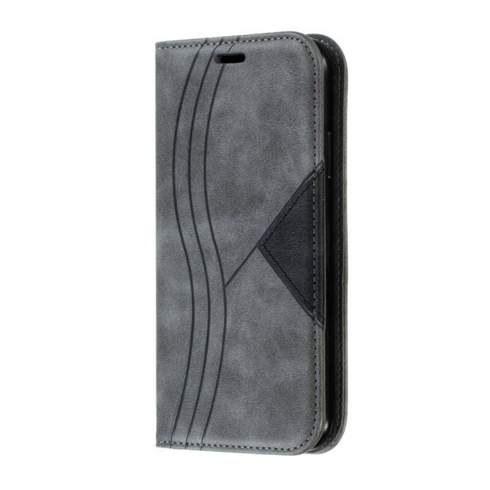 Kryty Na Mobil Na iPhone 11 Flipové Pouzdro Styl Vlnité Kůže