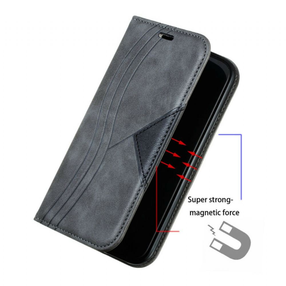 Kryty Na Mobil Na iPhone 11 Flipové Pouzdro Styl Vlnité Kůže