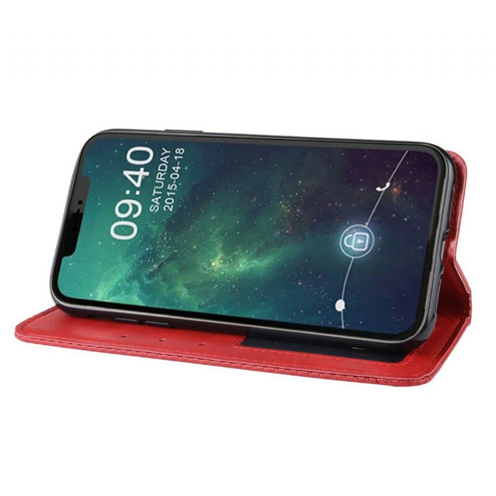Kryty Na Mobil Na iPhone 11 Flipové Pouzdro Stylizovaný Vintage Kožený Efekt