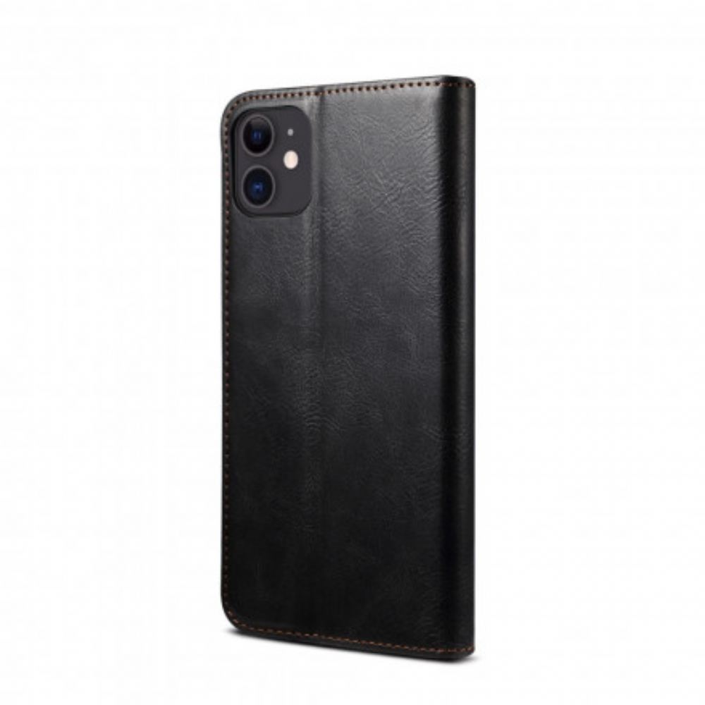 Kryty Na Mobil Na iPhone 11 Flipové Pouzdro Voskovaná Umělá Kůže
