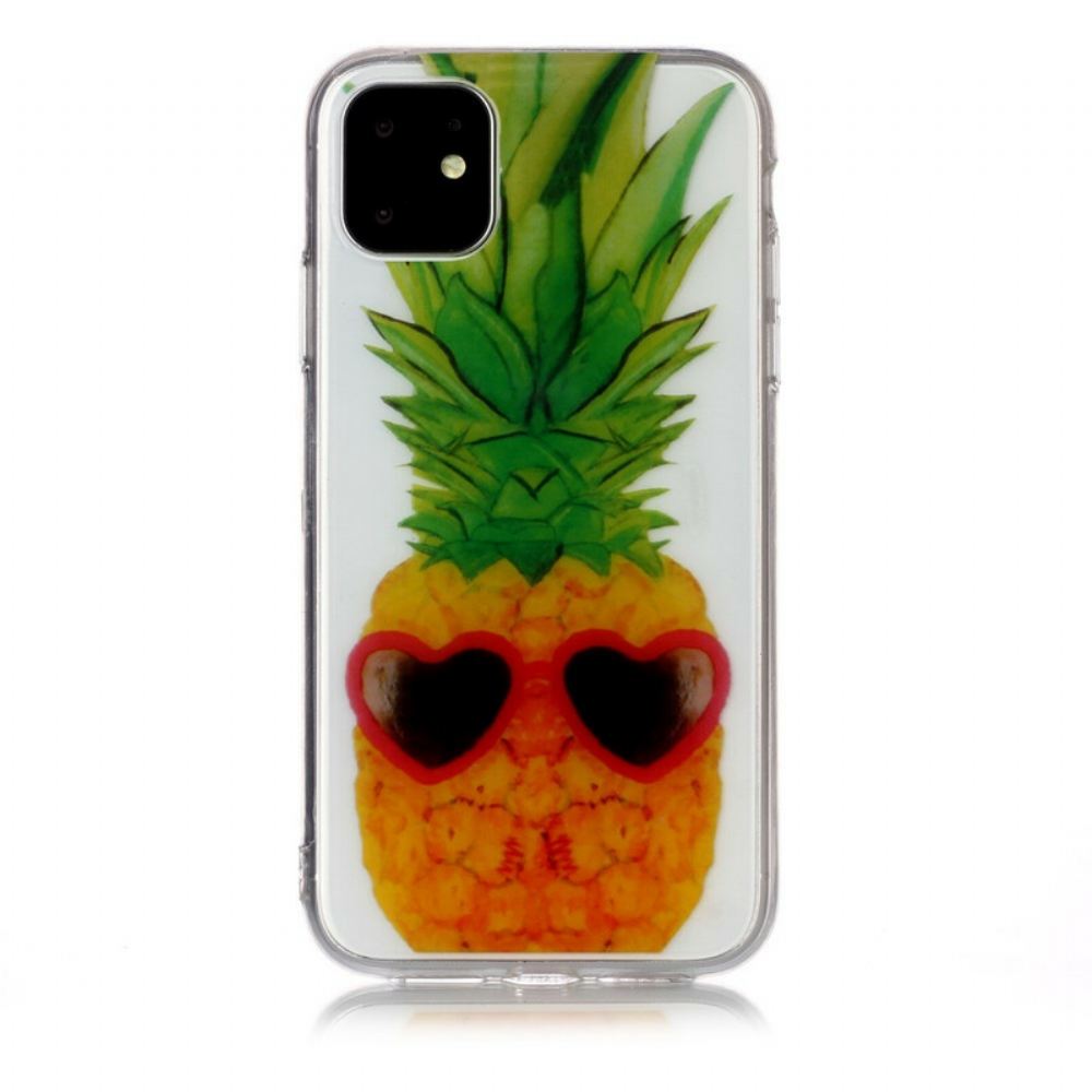 Kryty Na Mobil Na iPhone 11 Průhledný Ananas Inkognito