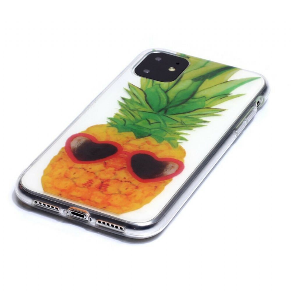 Kryty Na Mobil Na iPhone 11 Průhledný Ananas Inkognito