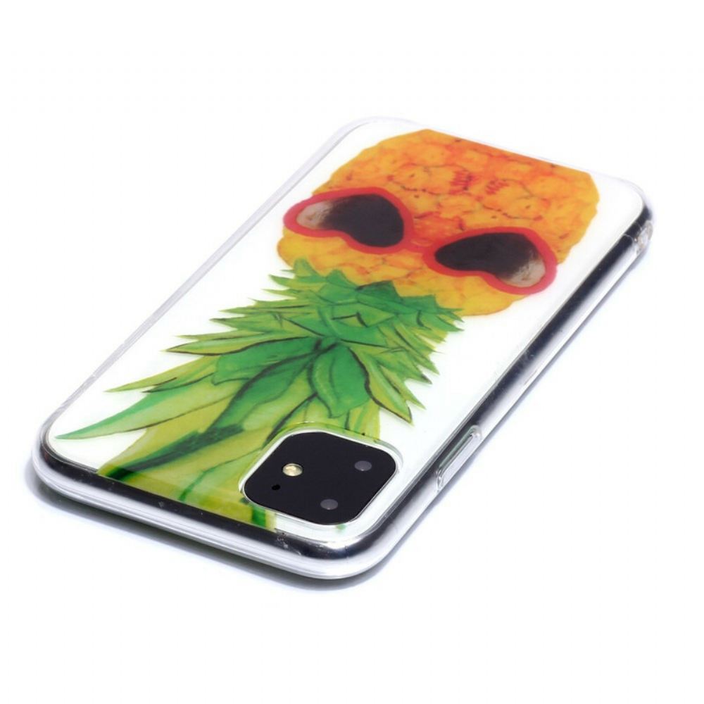 Kryty Na Mobil Na iPhone 11 Průhledný Ananas Inkognito