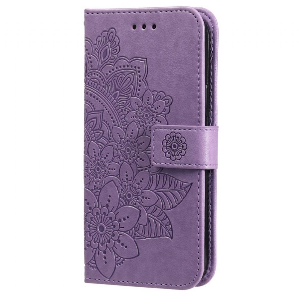 Flipové Pouzdro Na Samsung Galaxy S22 Ultra 5G Květinová Mandala