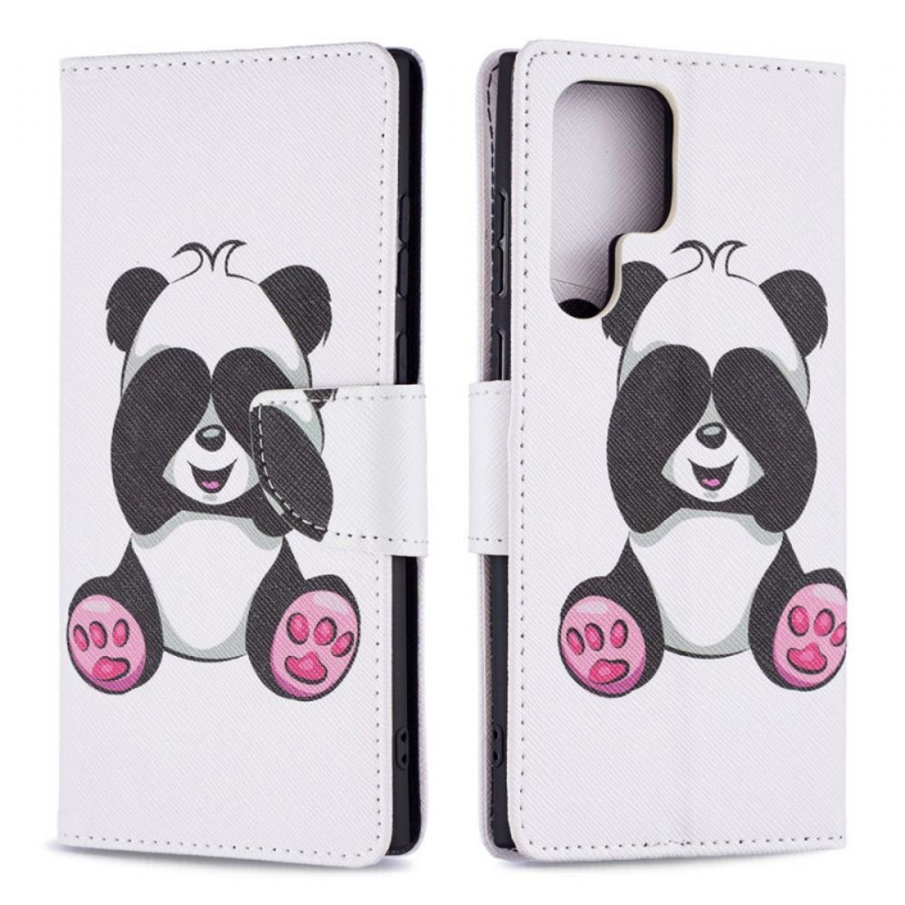Flipové Pouzdro Na Samsung Galaxy S22 Ultra 5G Panda Zábava
