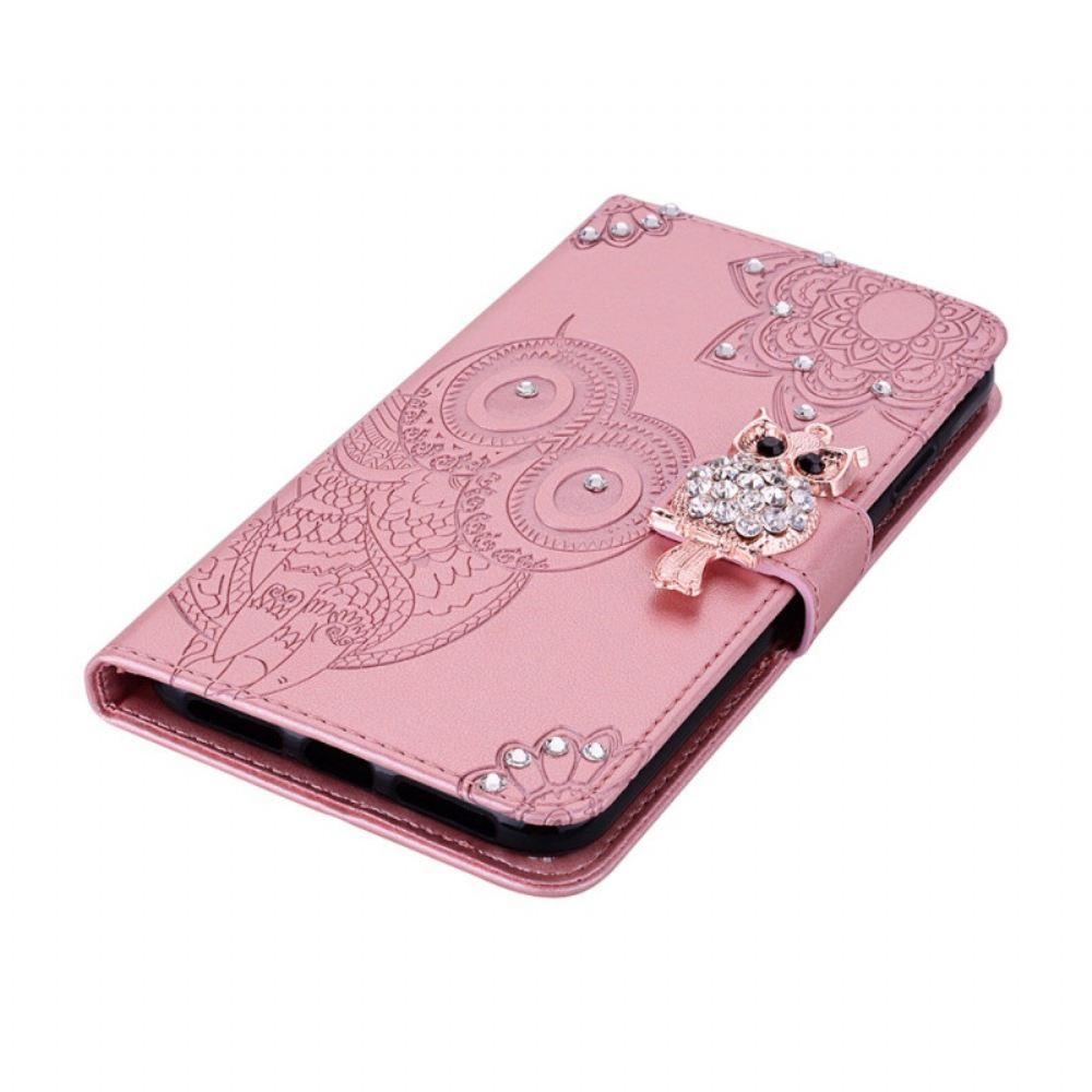 Flipové Pouzdro Na Samsung Galaxy S22 Ultra 5G Sova Mandala A Kouzlo