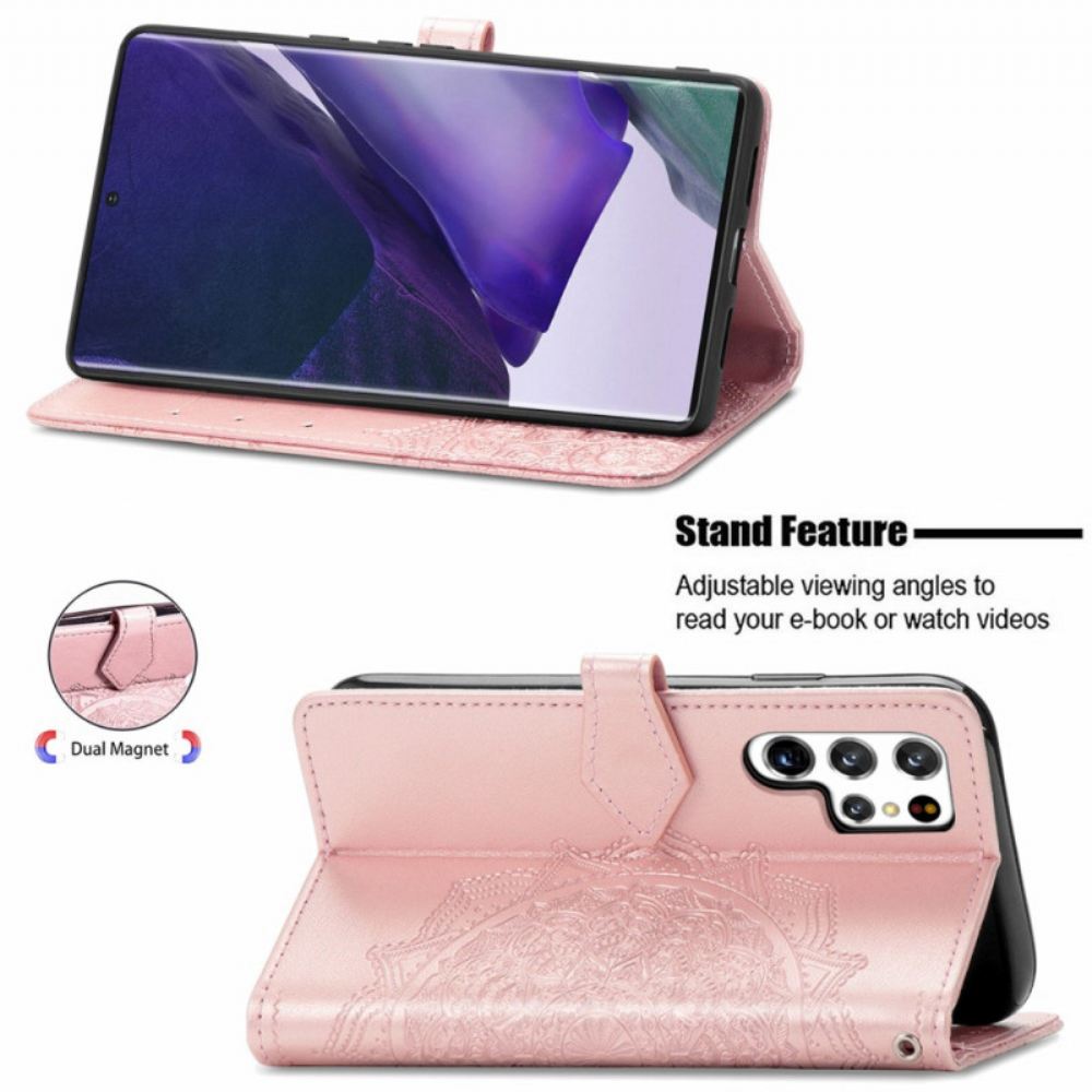 Flipové Pouzdro Na Samsung Galaxy S22 Ultra 5G Středověká Mandala