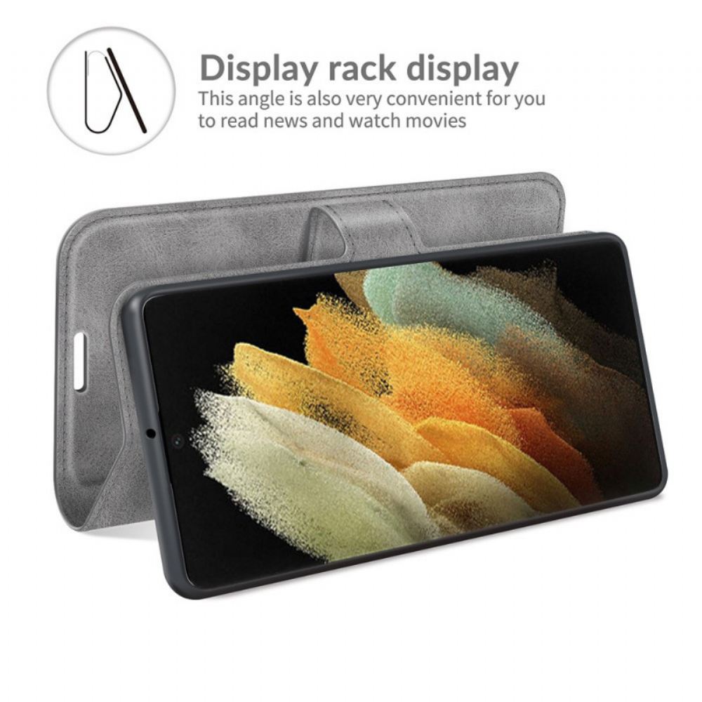 Flipové Pouzdro Na Samsung Galaxy S22 Ultra 5G Ultra Umělá Kůže