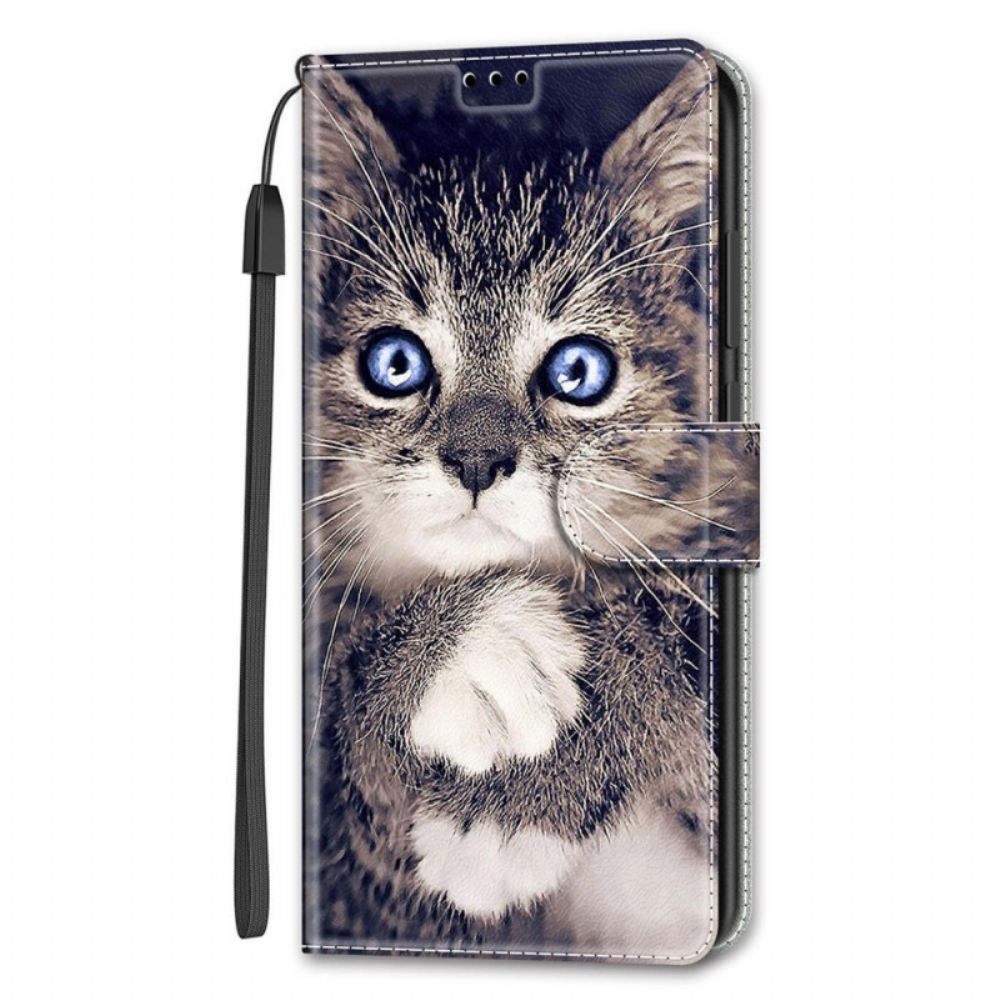 Kožené Pouzdro Na Samsung Galaxy S22 Ultra 5G Na Lana Fanoušek Tanga Koček
