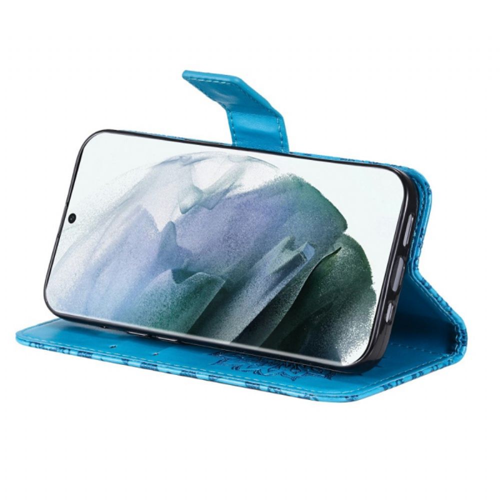 Kožené Pouzdro Na Samsung Galaxy S22 Ultra 5G Slunečnice