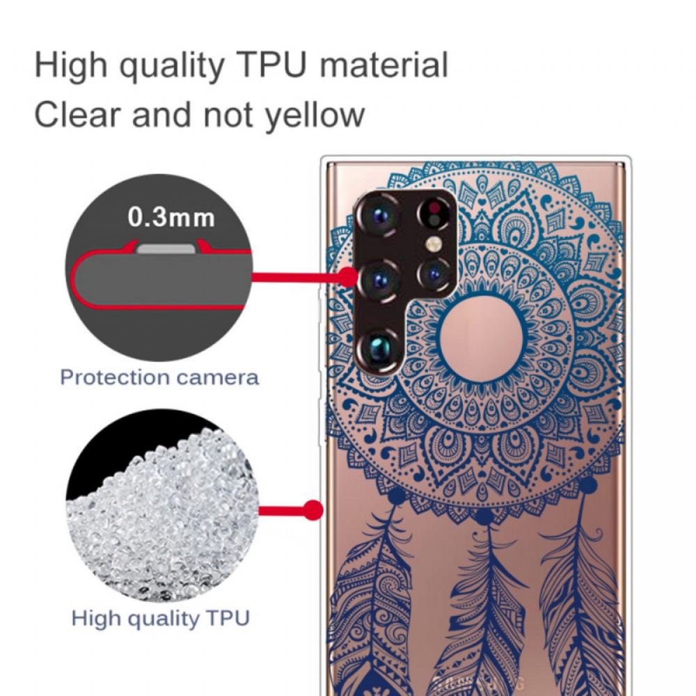 Kryt Na Samsung Galaxy S22 Ultra 5G Jednoduchá Květinová Mandala