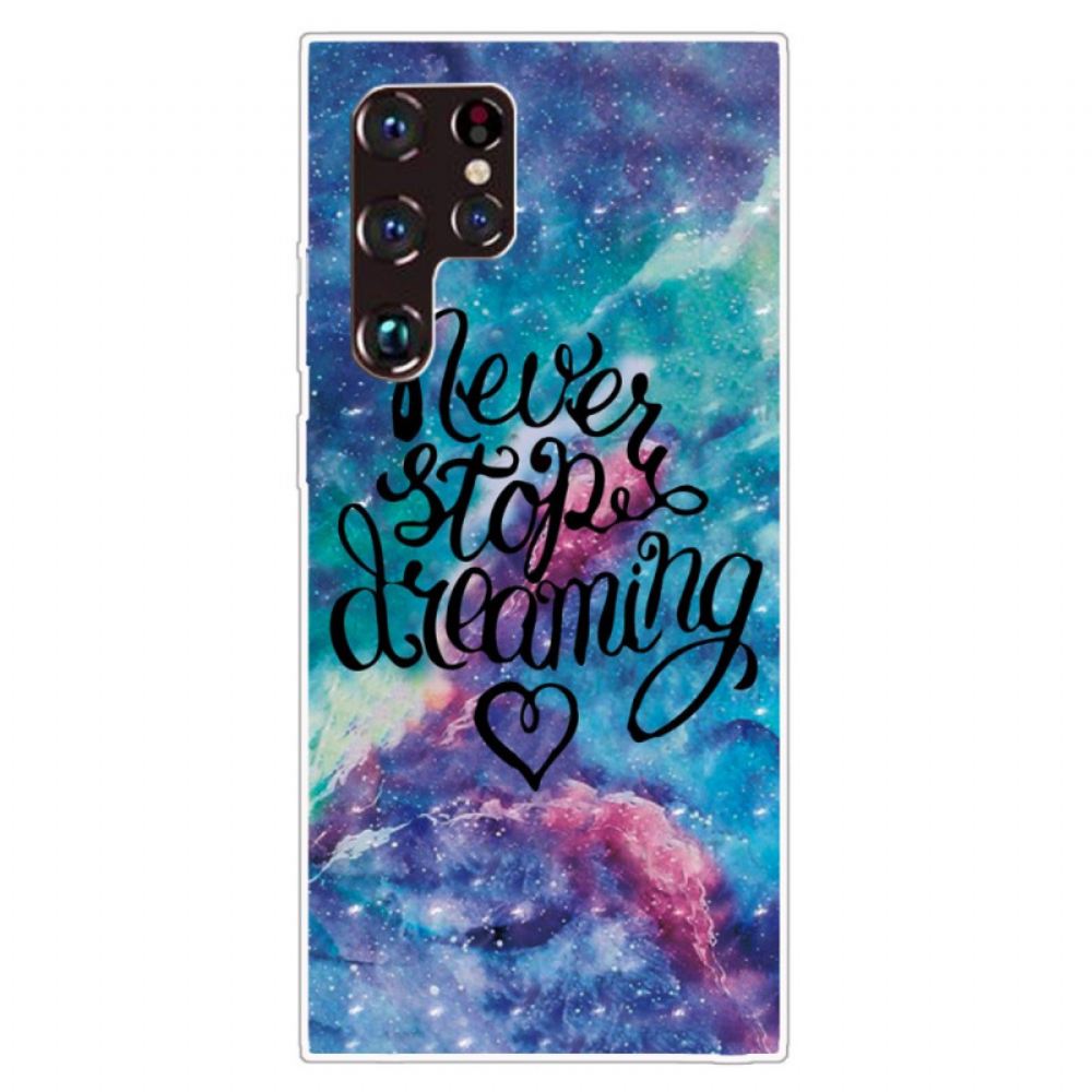 Kryt Na Samsung Galaxy S22 Ultra 5G Nikdy Nepřestávejte Snít