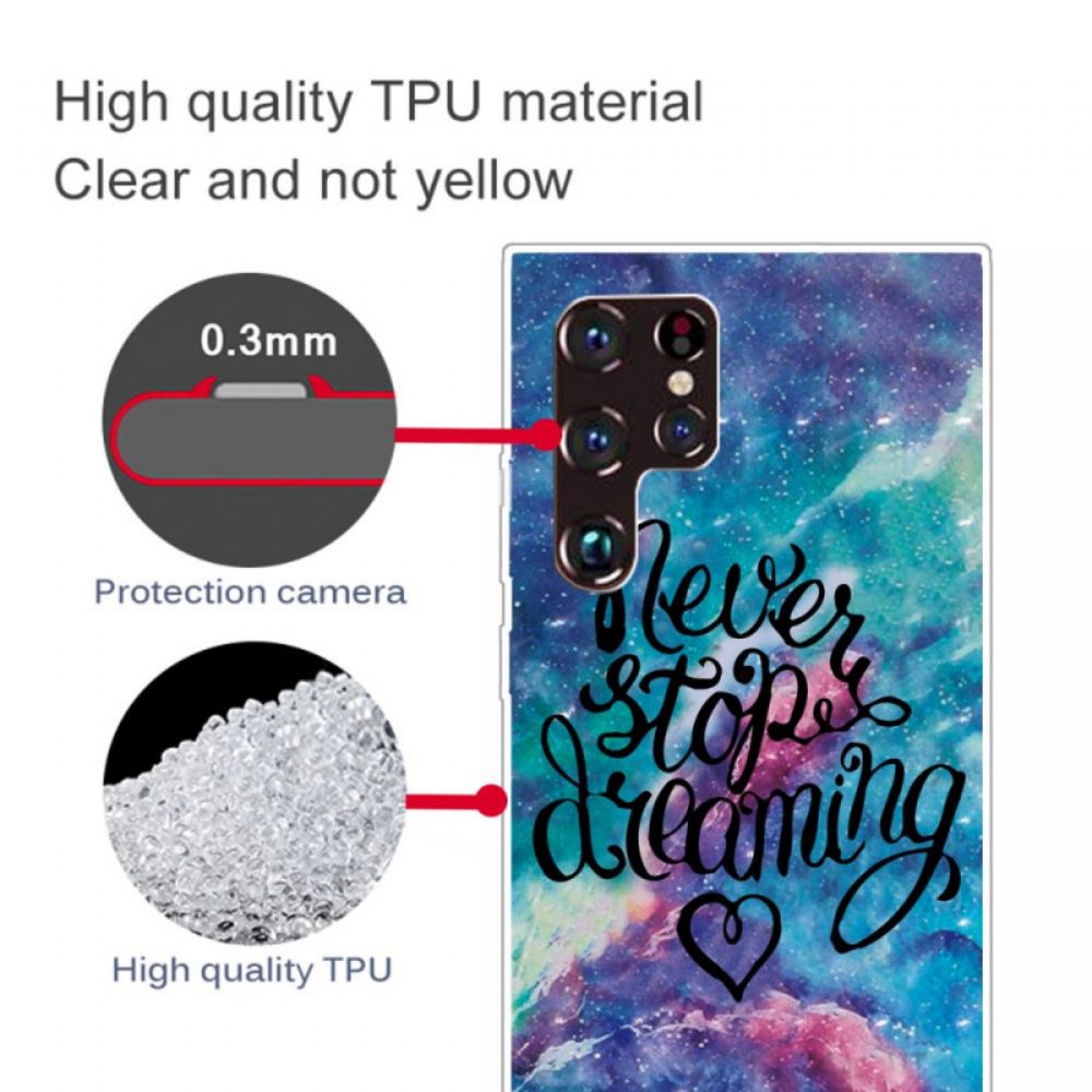 Kryt Na Samsung Galaxy S22 Ultra 5G Nikdy Nepřestávejte Snít