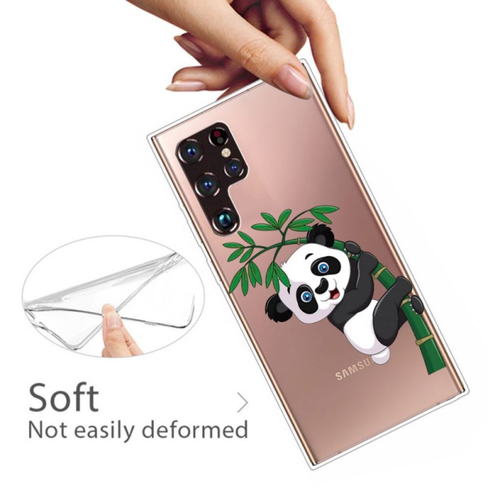 Kryt Na Samsung Galaxy S22 Ultra 5G Panda Na Bambusu