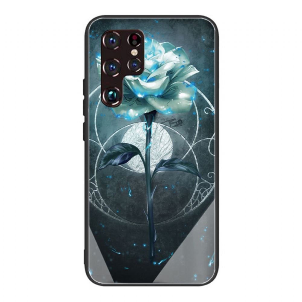 Kryt Na Samsung Galaxy S22 Ultra 5G Růžově Zelené Tvrzené Sklo