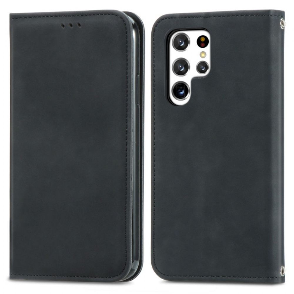 Kryty Na Mobil Na Samsung Galaxy S22 Ultra 5G Flipové Pouzdro Design Na Dotek Pokožky