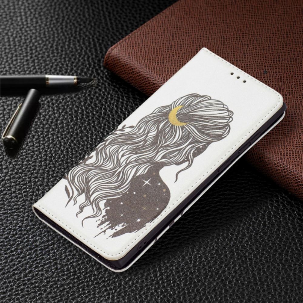 Kryty Na Mobil Na Samsung Galaxy S22 Ultra 5G Flipové Pouzdro Krásné Vlasy