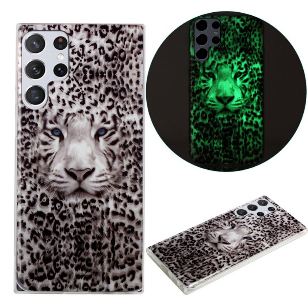 Kryty Na Mobil Na Samsung Galaxy S22 Ultra 5G Fluorescenční Leopard