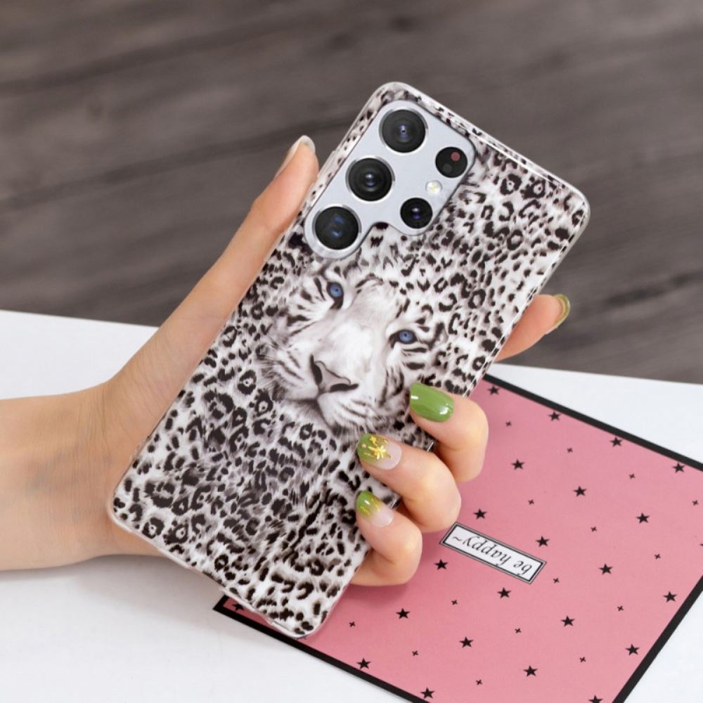 Kryty Na Mobil Na Samsung Galaxy S22 Ultra 5G Fluorescenční Leopard