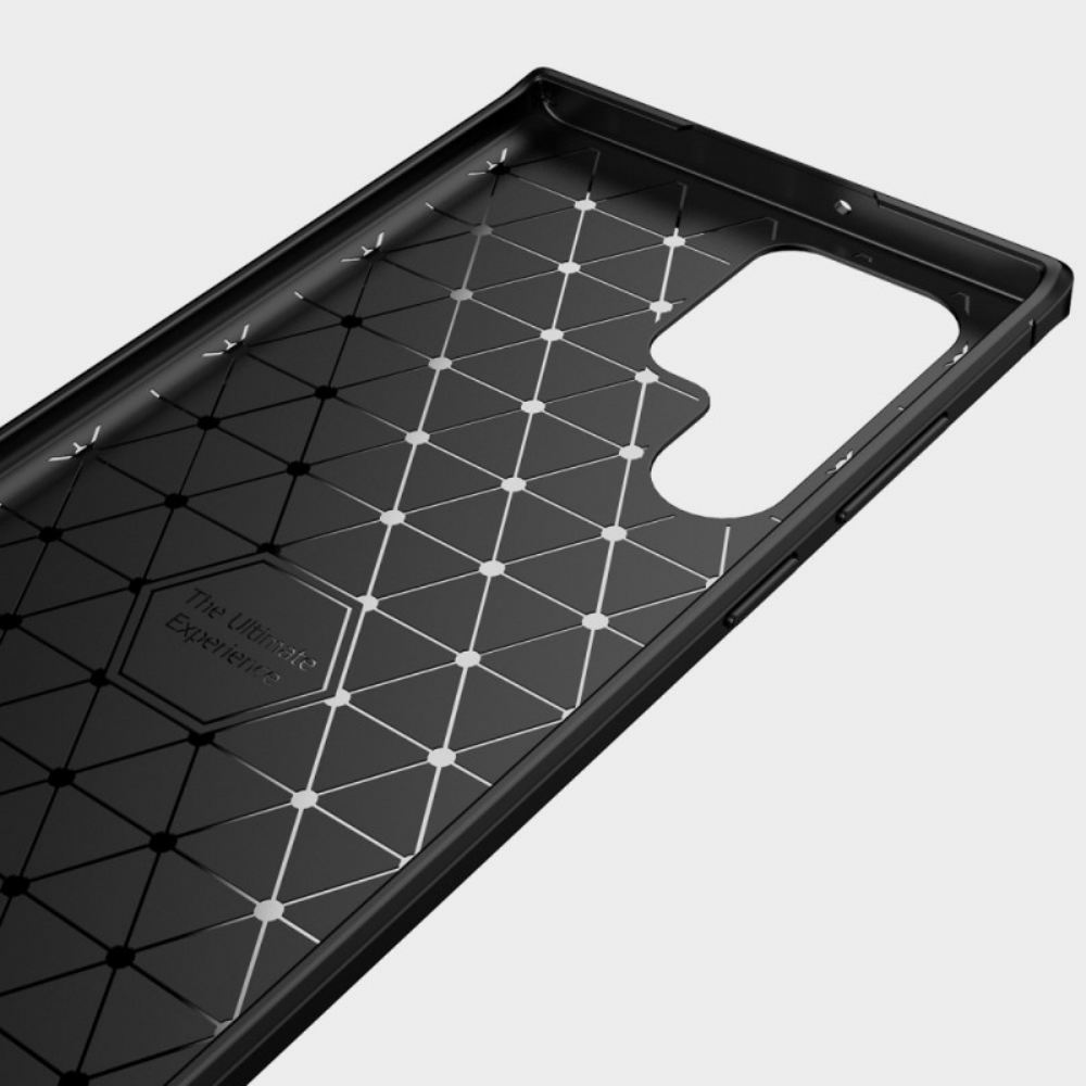 Kryty Na Mobil Na Samsung Galaxy S22 Ultra 5G Kartáčované Uhlíkové Vlákno