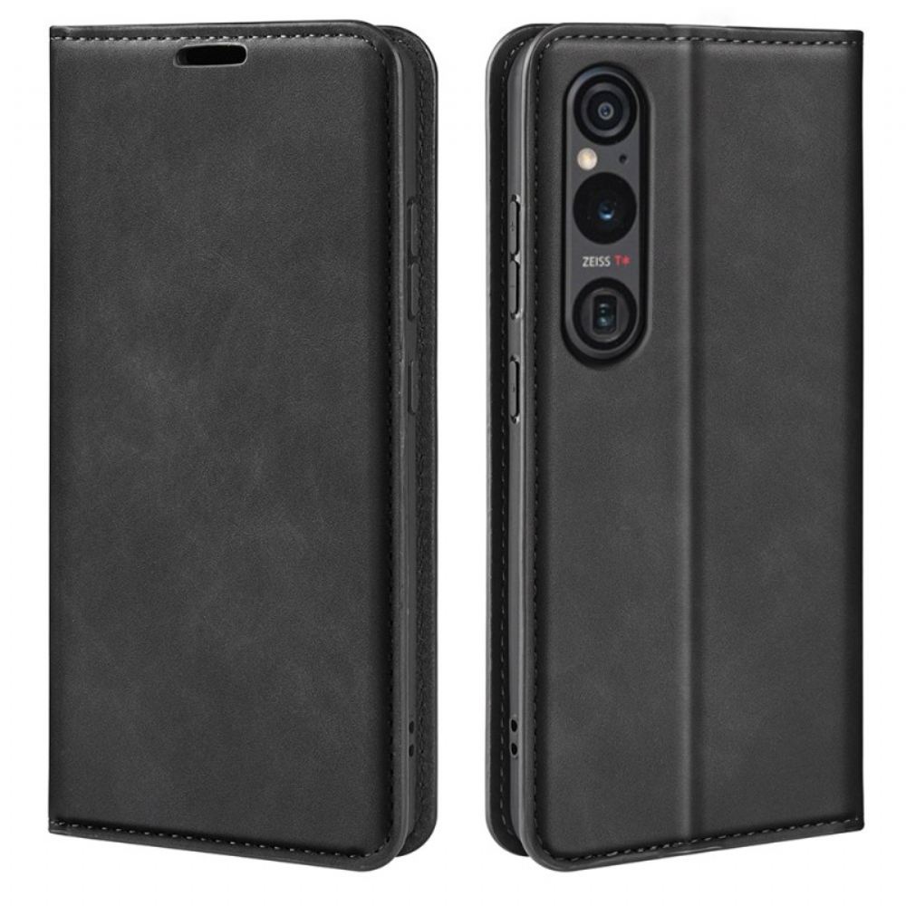 Kožené Pouzdro Folio Na Sony Xperia 1 Vi Klasika