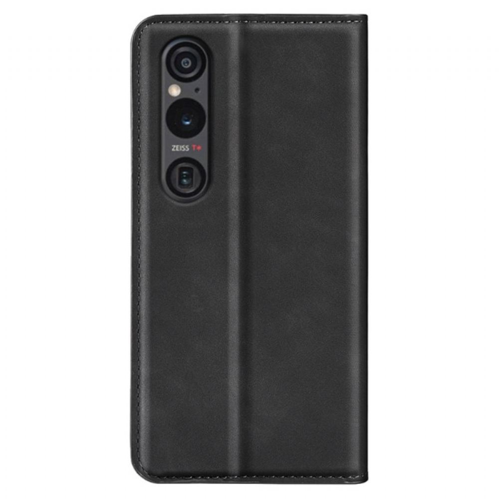 Kožené Pouzdro Folio Na Sony Xperia 1 Vi Klasika