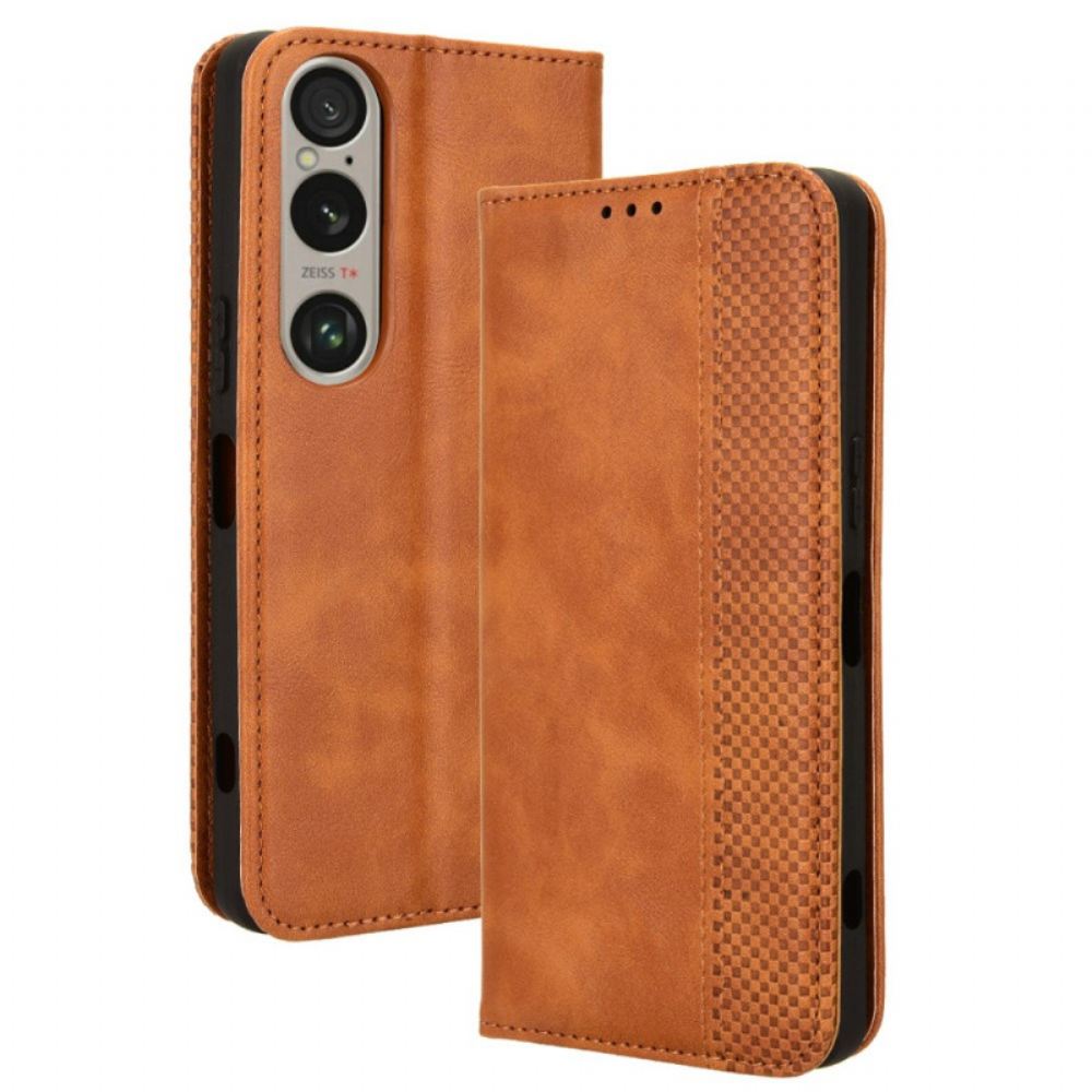 Kožené Pouzdro Folio Sony Xperia 1 Vi Víno