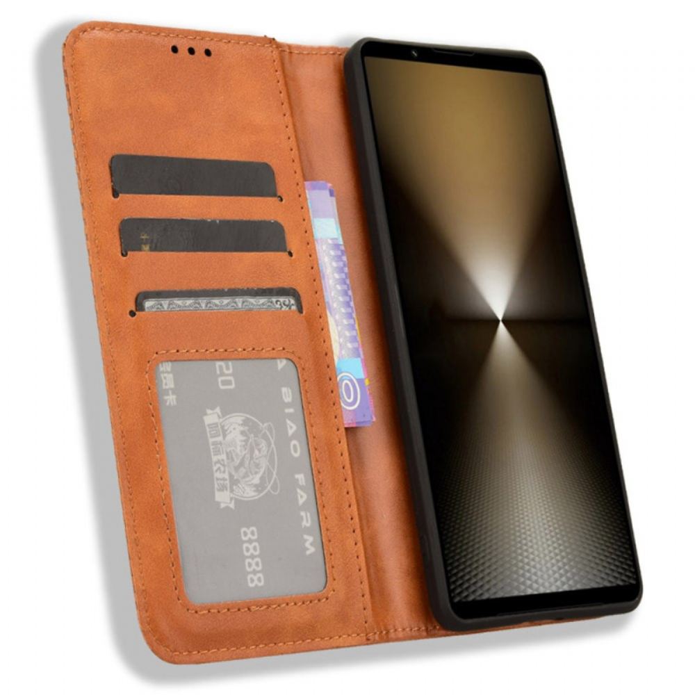 Kožené Pouzdro Folio Sony Xperia 1 Vi Víno