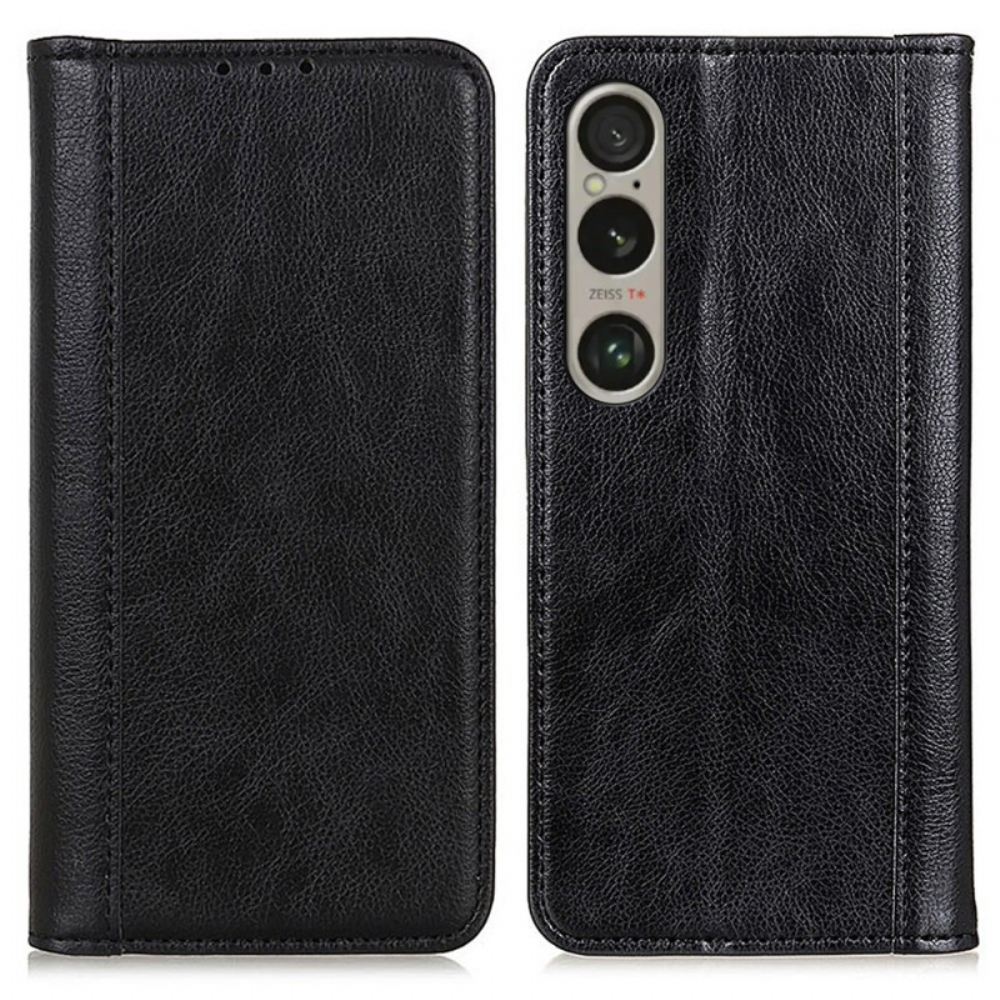 Kožené Pouzdro Folio Sony Xperia 1 Vi Vintage Štípaná Kůže