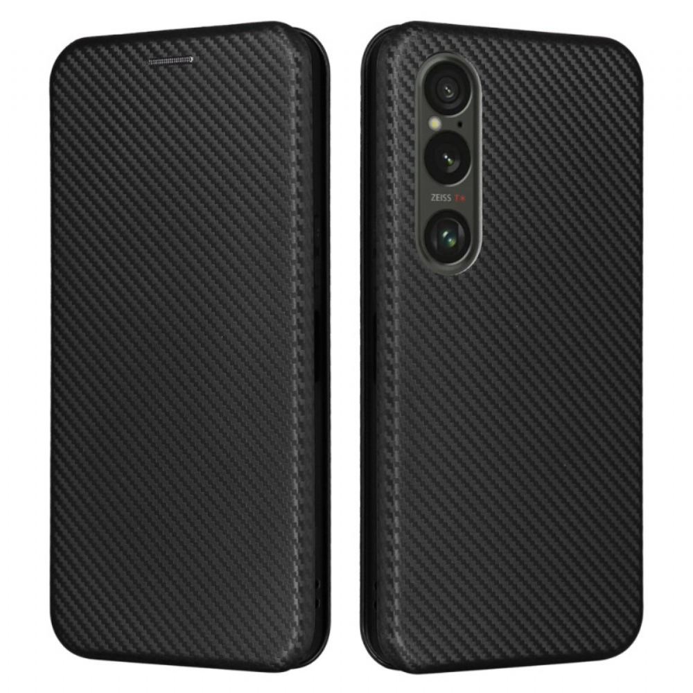 Kožené Pouzdro Sony Xperia 1 Vi Kryty Na Mobil Uhlíkové Vlákno
