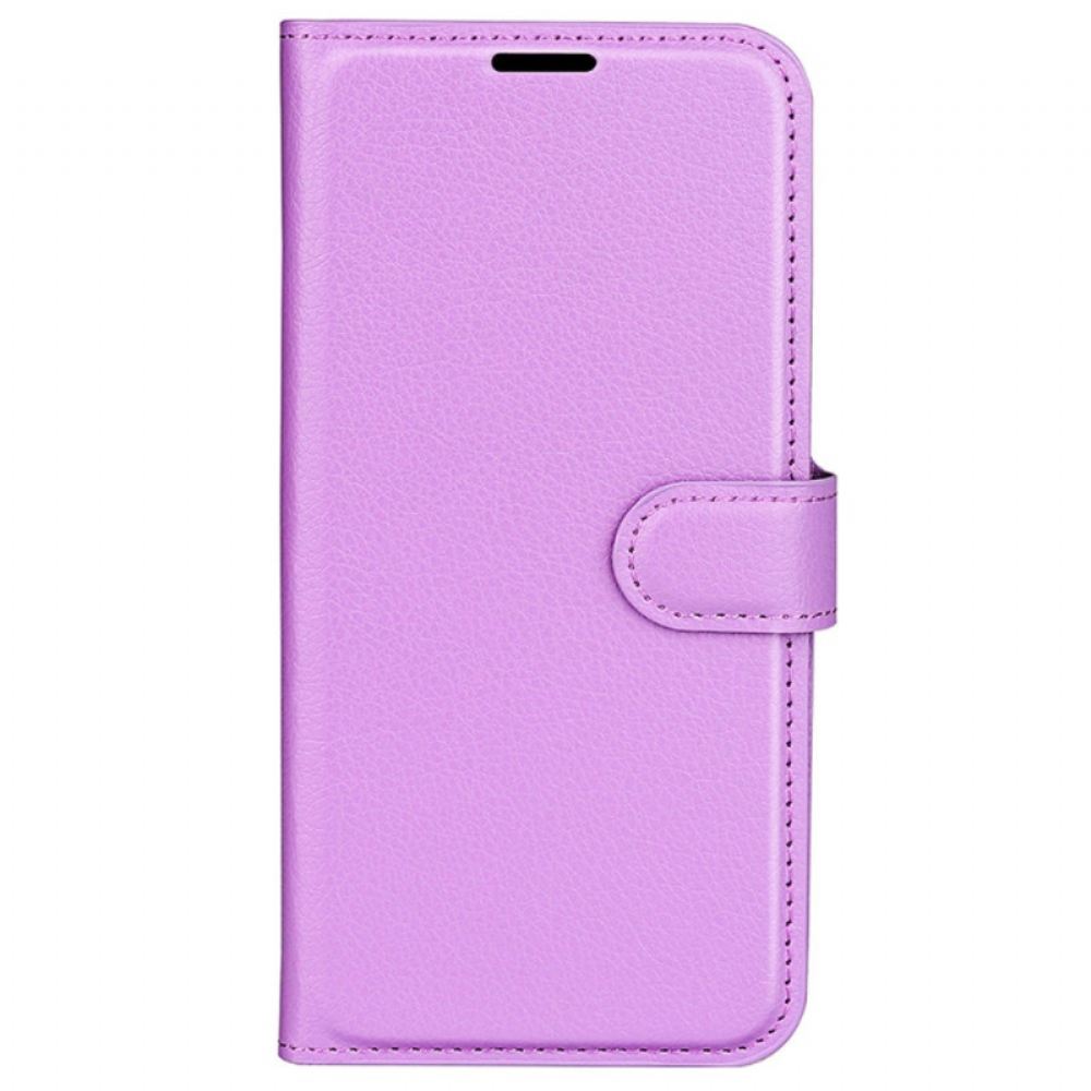 Kožený Kryt Na Sony Xperia 1 Vi Klasická Umělá Kůže Litchi