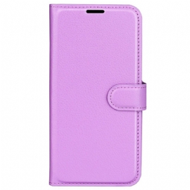 Kožený Kryt Na Sony Xperia 1 Vi Klasická Umělá Kůže Litchi