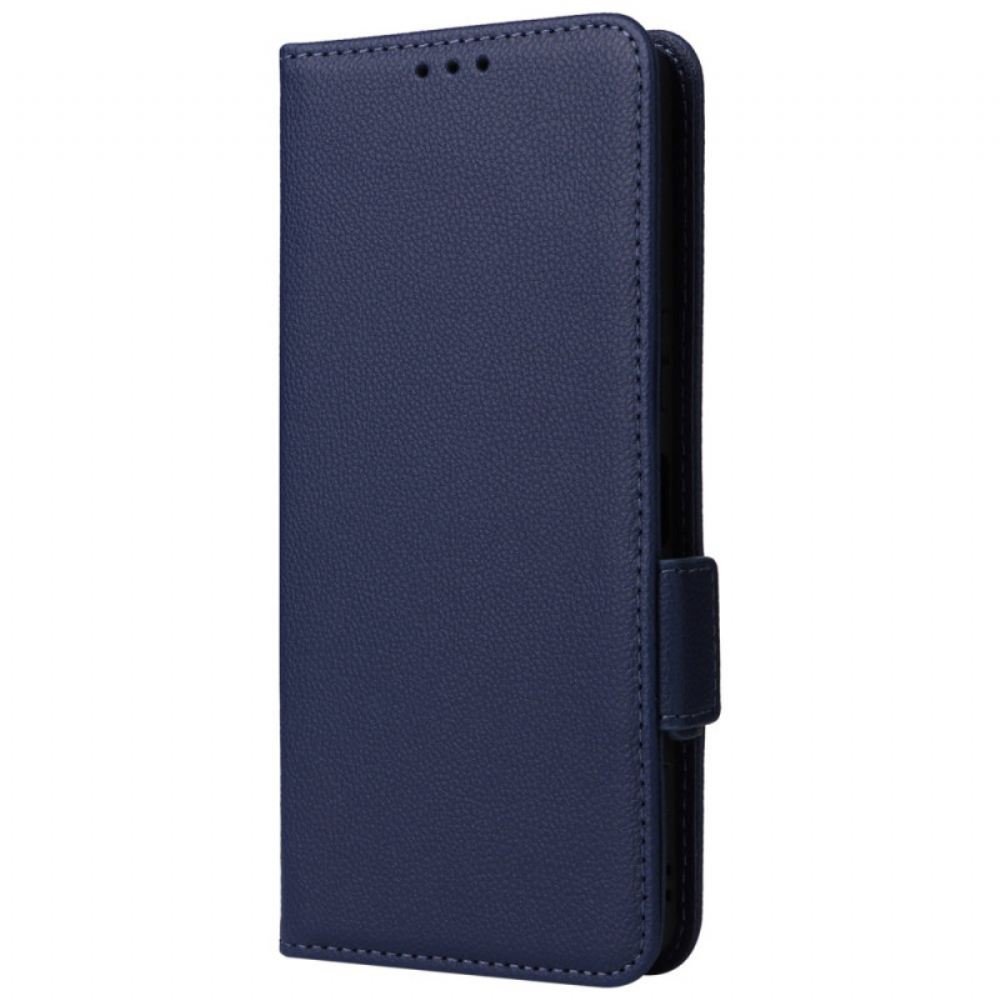 Kožený Kryt Na Sony Xperia 1 Vi Umělá Kůže Litchi S Páskem