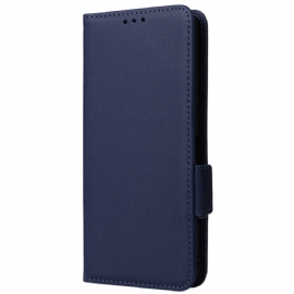 Kožený Kryt Na Sony Xperia 1 Vi Umělá Kůže Litchi S Páskem