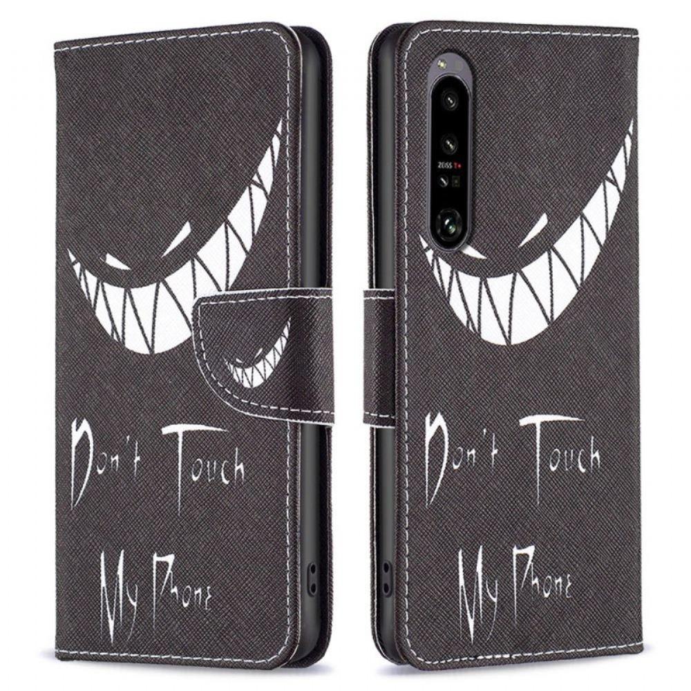Kožený Kryt Na Sony Xperia 1 Vi Zlý Telefon