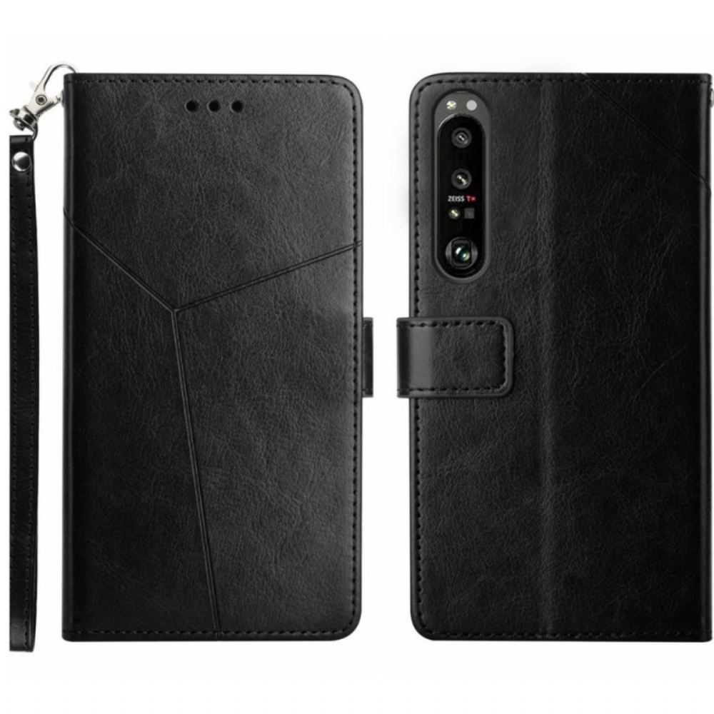 Kožený Kryt Sony Xperia 1 Vi Design Popruhu Y