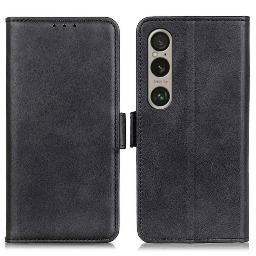 Kožený Kryt Sony Xperia 1 Vi Dvojité Zapínání