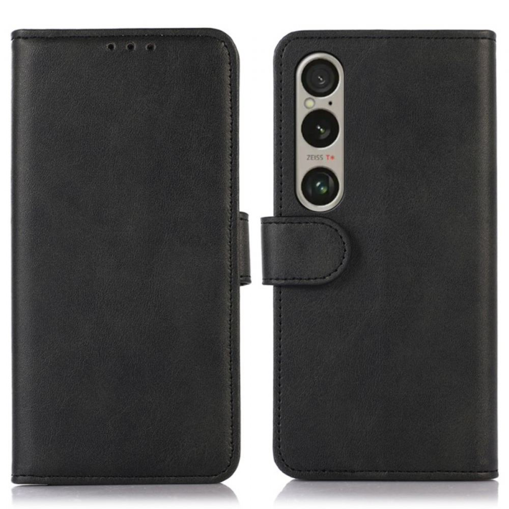 Kožený Kryt Sony Xperia 1 Vi Kožený Efekt