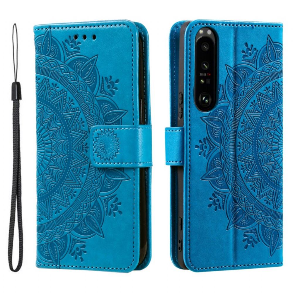 Kožený Kryt Sony Xperia 1 Vi Mandala Sun S Popruhem