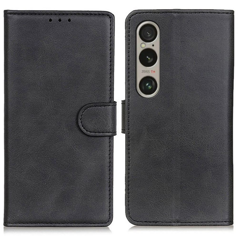 Kožený Kryt Sony Xperia 1 Vi Matná Umělá Kůže