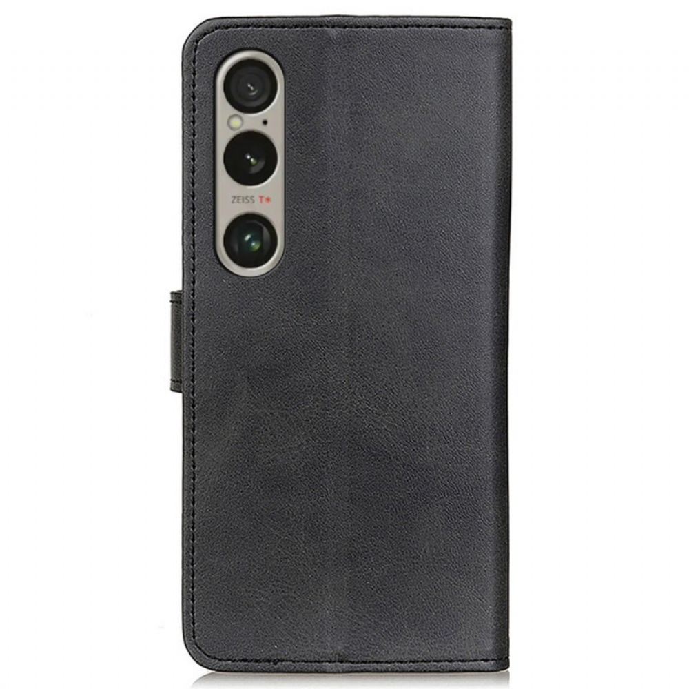Kožený Kryt Sony Xperia 1 Vi Matná Umělá Kůže