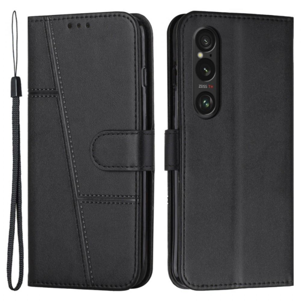 Kožený Kryt Sony Xperia 1 Vi Podnikání V Lanière