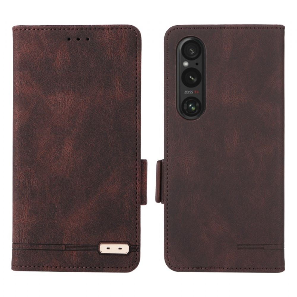 Kožený Kryt Sony Xperia 1 Vi Styl Retro Kůže