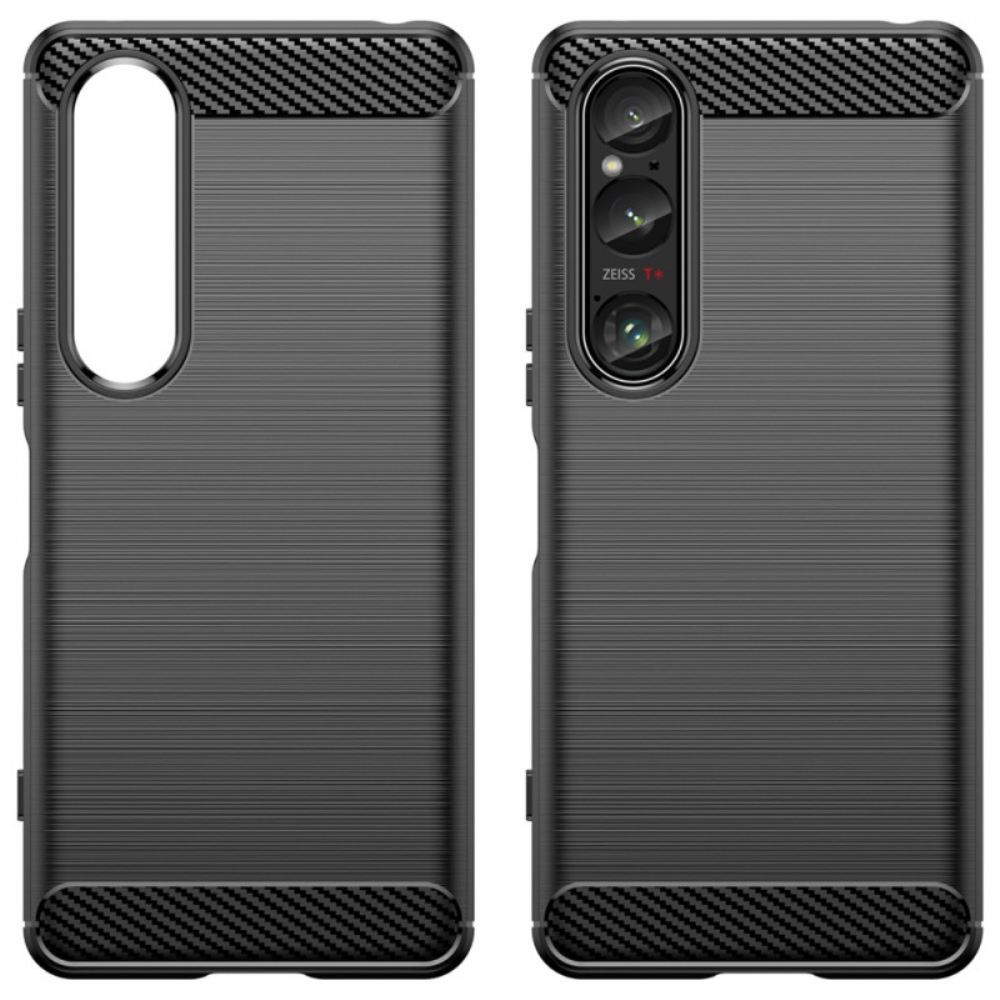 Kryt Sony Xperia 1 Vi Kryty Na Mobil Kartáčované Uhlíkové Vlákno