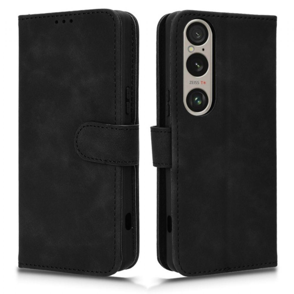 Peněženková Pouzdra Sony Xperia 1 Vi Semišový Efekt