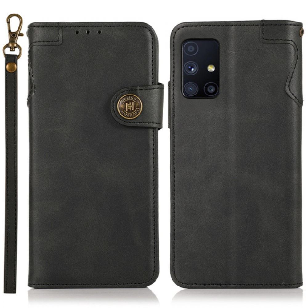 Flipové Pouzdro Na Samsung Galaxy M51 Magnetické Tlačítko Khazneh