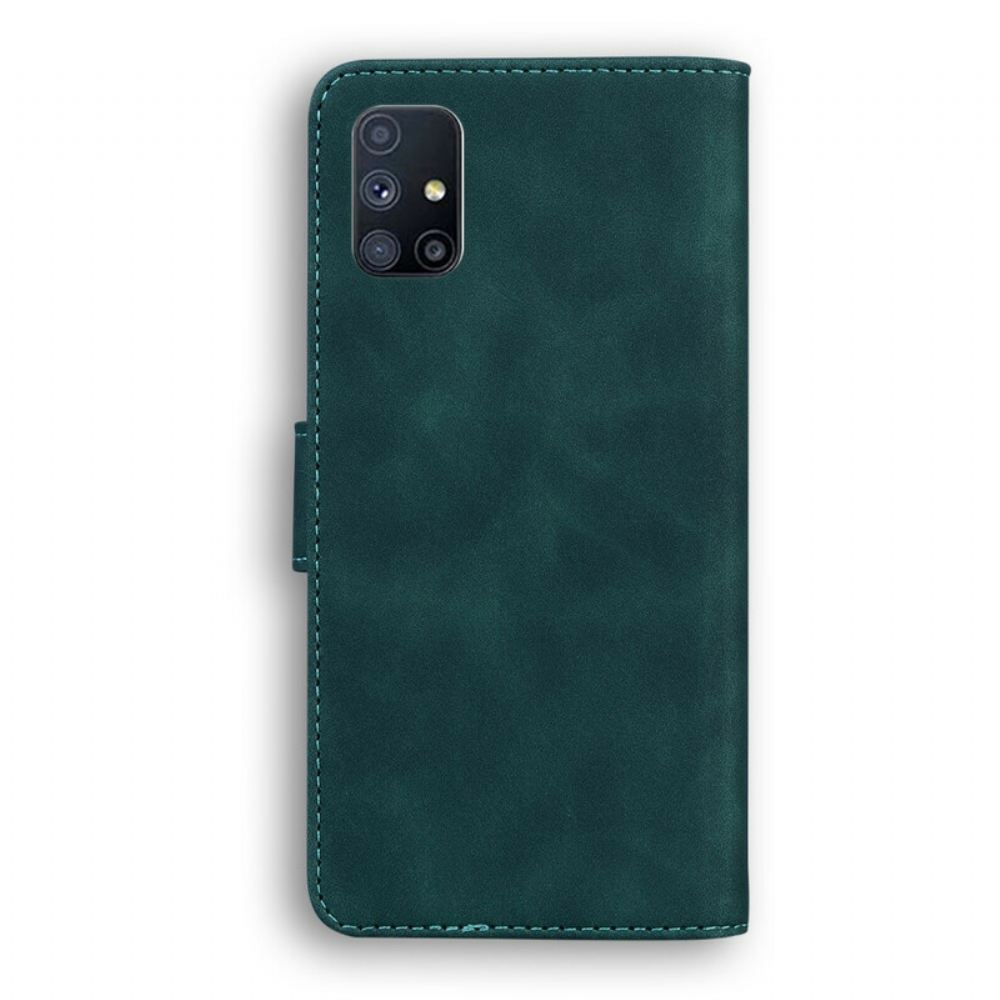 Flipové Pouzdro Na Samsung Galaxy M51 Monochromatický Kožený Efekt
