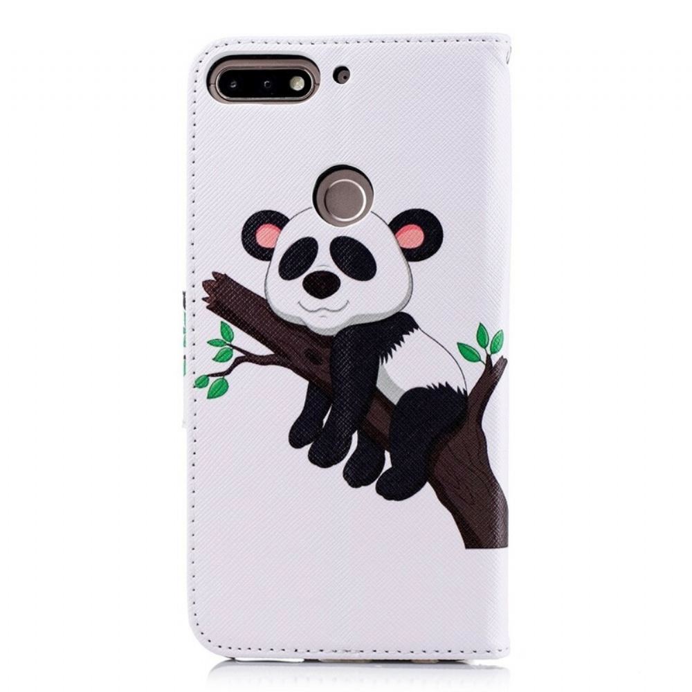 Flipové Pouzdro Na Huawei Y7 2018 / Honor 7C Líná Panda