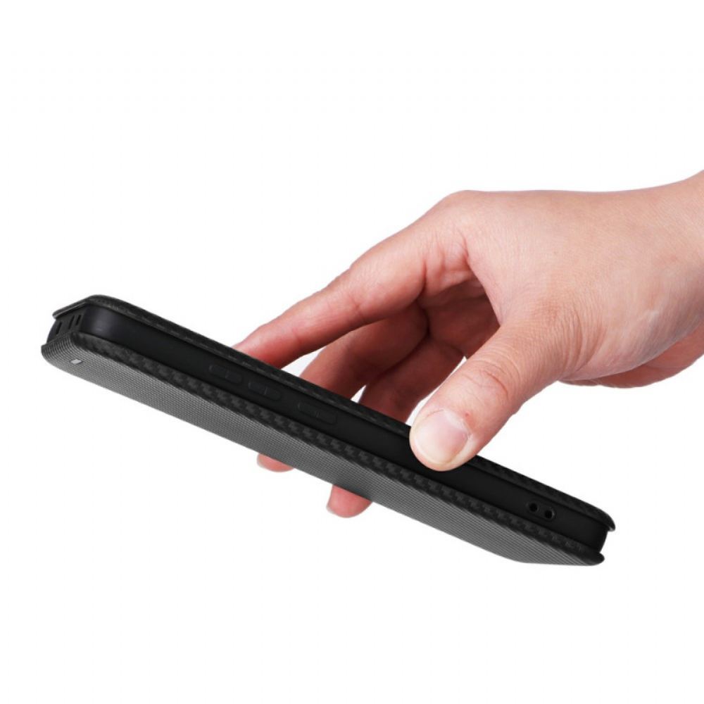 Kožené Pouzdro Folio Poco X7 Pro 5g Uhlíková Vlákna